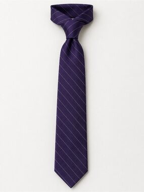 100% Silk Extra Long Calvin Klein Purple Pinstripe Men's Tie